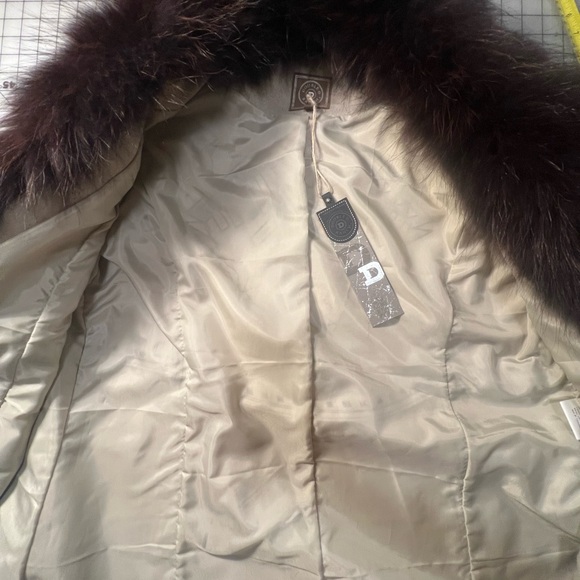 Double D Ranch Thunderbird Dance Jacket 2XL leather suede fur collar Plus size - Picture 7 of 17